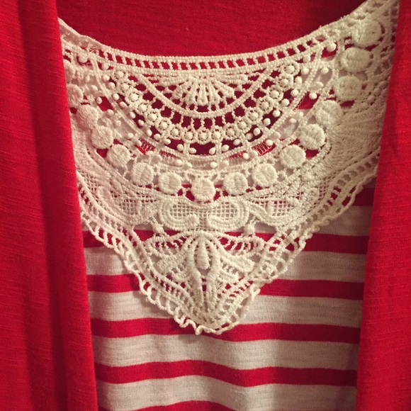 Red Striped Blouse - Picture 2 of 5